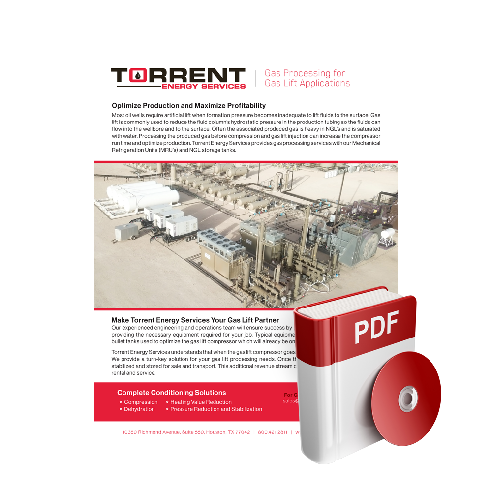Torrent brochure on gas processing for gas lift applications
